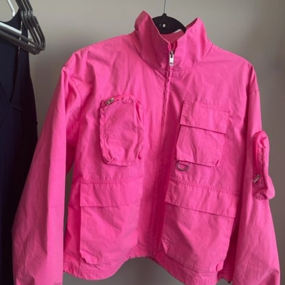 Aritzia TNA Overload Cargo Jacket - Pink- size S - Picture 1 of 6